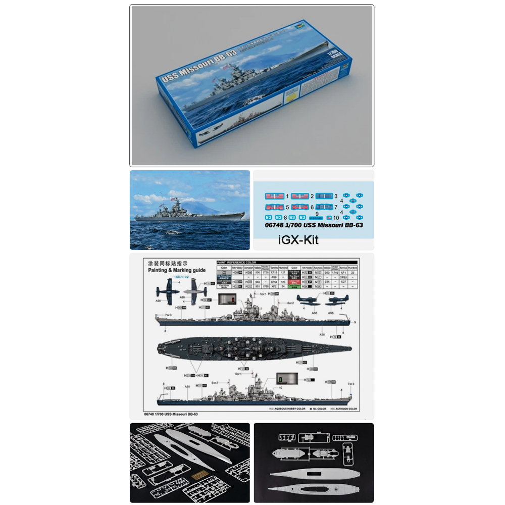 Trumpeter 06748, Escala 1/700, - Model Kit Uss Iowa reseña y precio